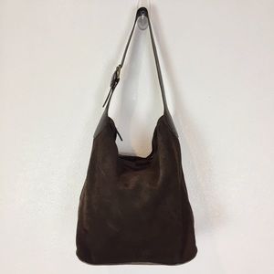 Banana Republic Brown Suede Hobo Bag OS